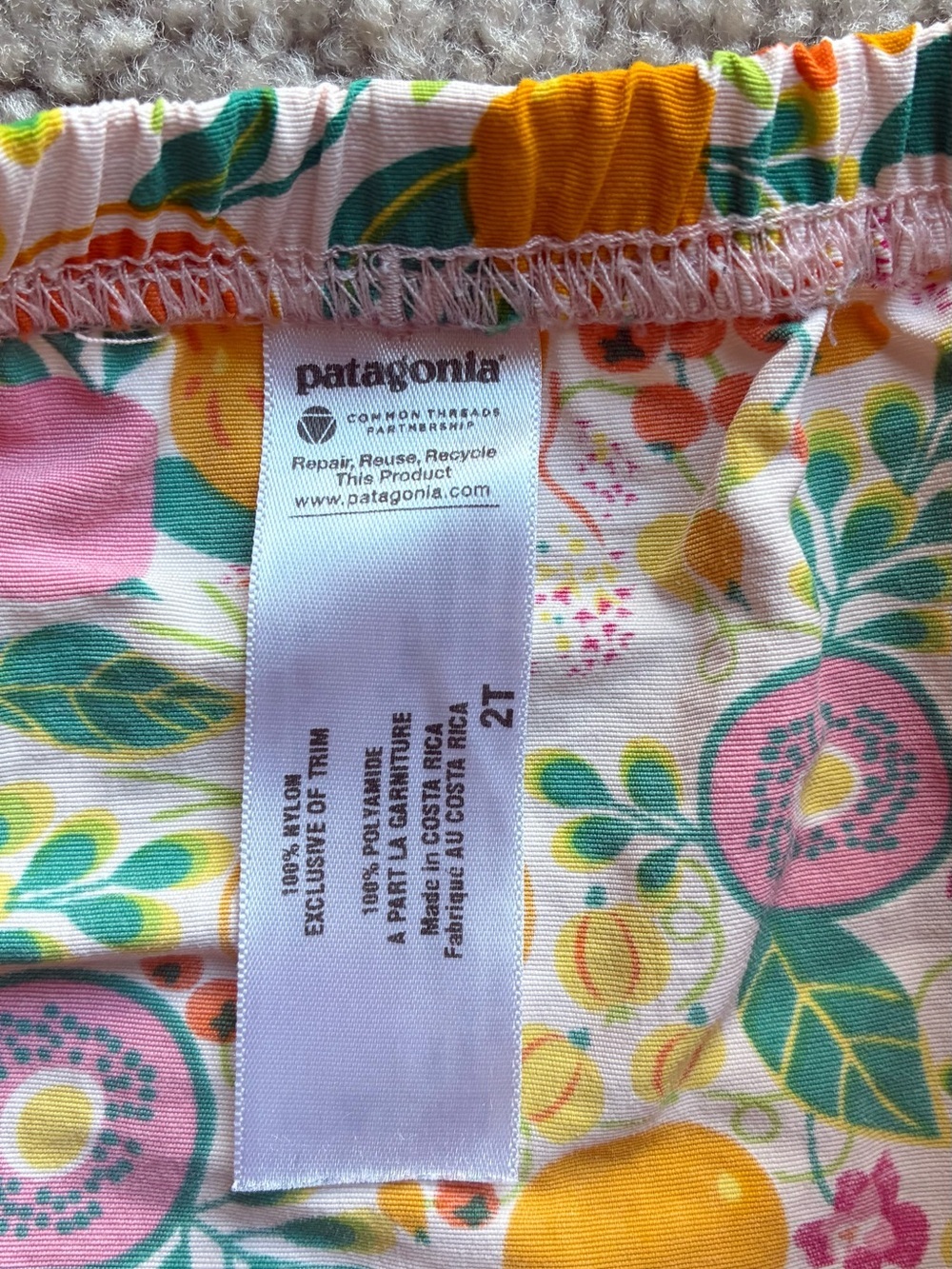 Patagonia Fruity Baby Bloomers - Pink, Yellow & Green - Picture 2 of 6